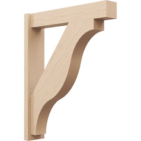 Ekena Millwork 5 1/2-in W x 26-in D x 32-in H Funston Block Rough Cedar Woodgrain TimberThane Outlooker, Primed Tan OUTUR055X26X32FST44RCPR